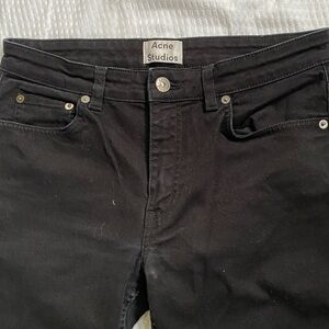 Acne Black Straight Leg Jeans Black 28x32